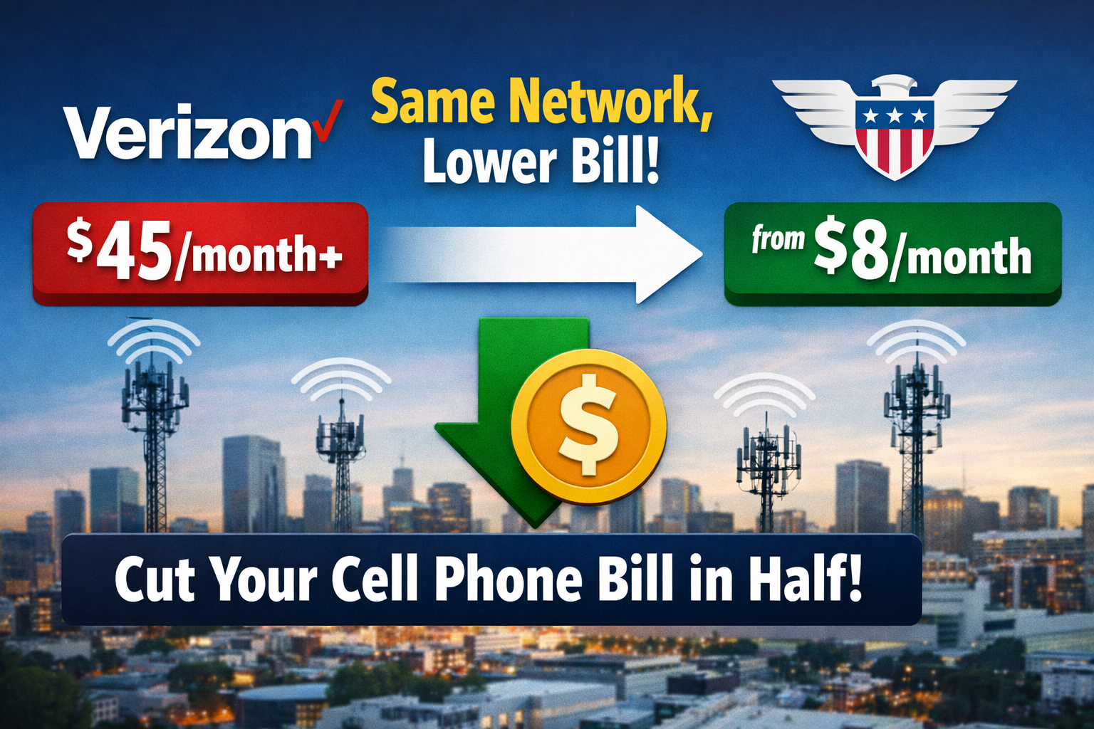 How to Keep Verizon’s Network and Cut Your Bill in Half (Switch to US Mobile)